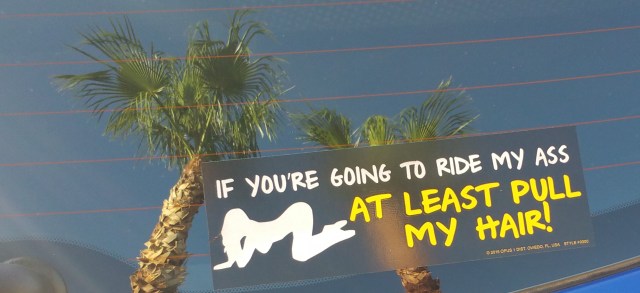 Ride My Ass Bumper Sticker Cropped